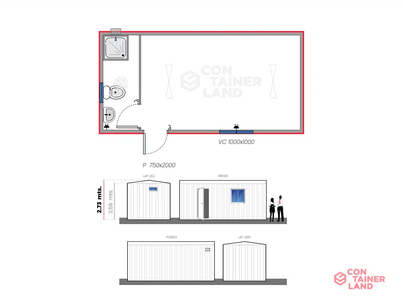 Oficina 18 M2 +Baño Completo 2 — Containerland