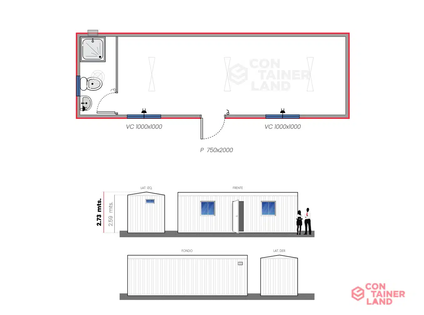 Oficina 20 M2 +Baño Completo 2 — Containerland