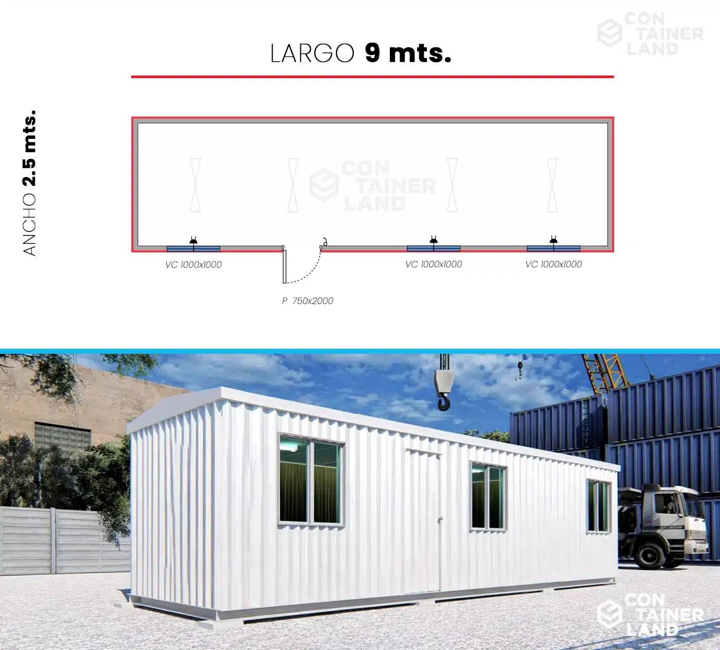 Oficina 22.5 M2 — Containerland