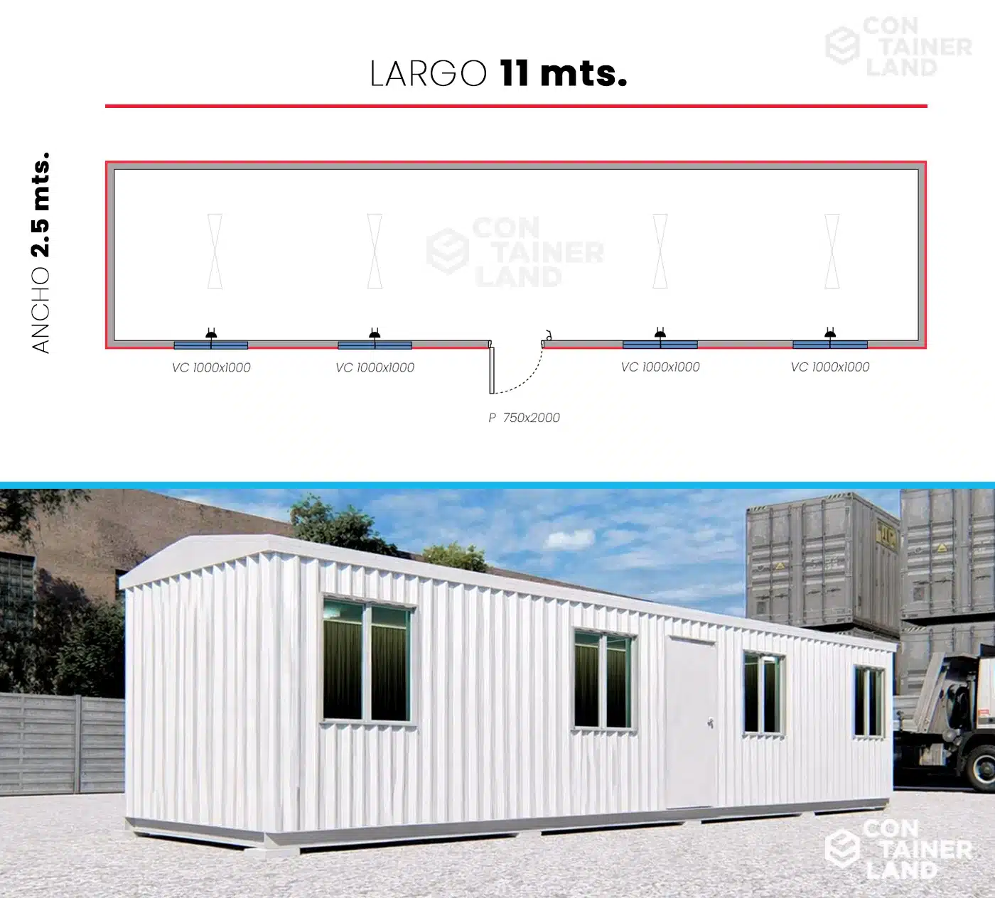 Oficina 27.5 M2 — Containerland