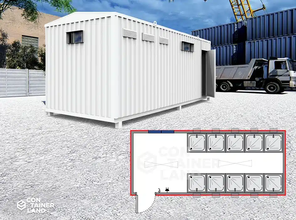 Arriendo Baño 10 Duchas — Containerland