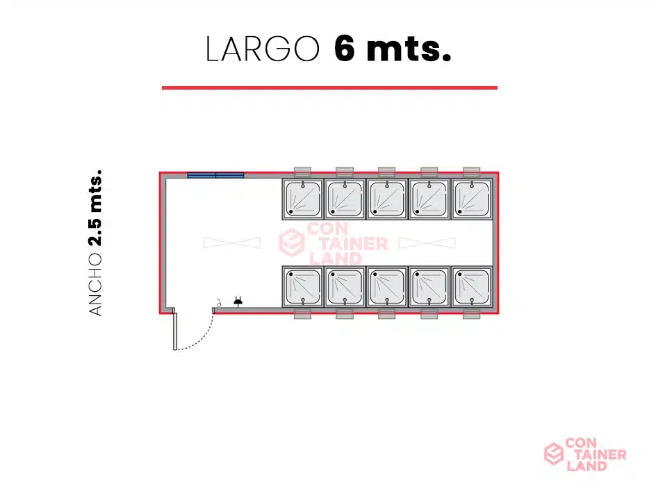 Arriendo Baño 10 Duchas 3 — Containerland