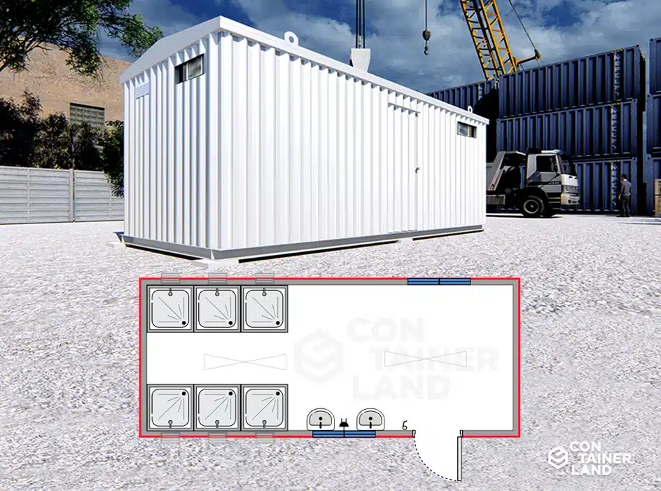 Arriendo Baño 2 Lavamanos y 6 Duchas 2 — Containerland