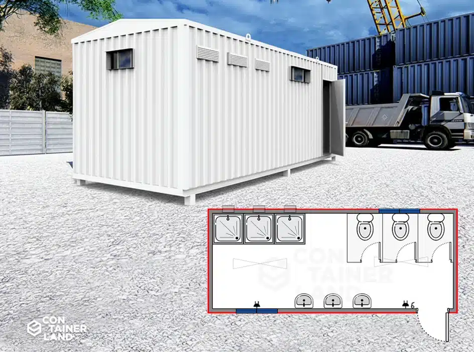 Arriendo Baño 3 Lavamanos, 3 WC y 3 Duchas 2 — Containerland