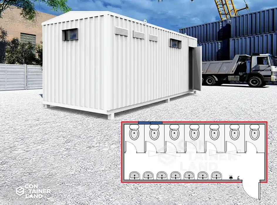 Baño 7.5 M2 |  20 personas — Containerland