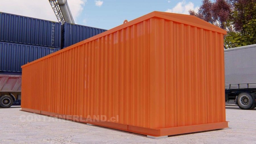 12 x 2,5 mts.  |  30 M2  | 1 Portón Frontal — Containerland