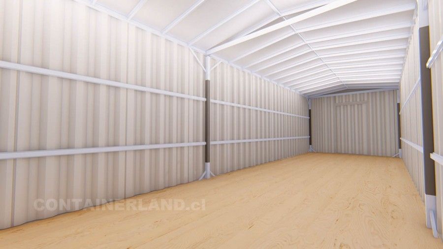 12 x 3 mts.  |  36 M2  | 1 Portón Frontal — Containerland