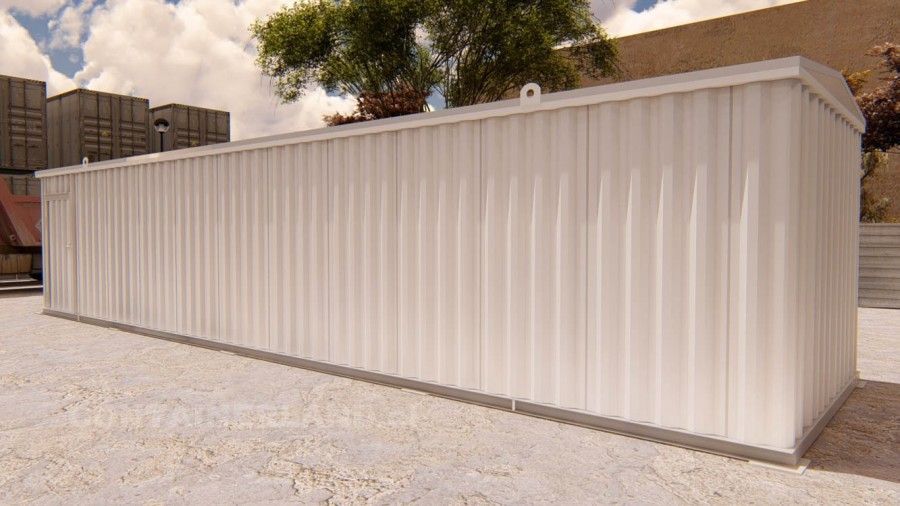 12 x 3 mts. | 36 M2 | 1 Portón Lateral 2 — Containerland