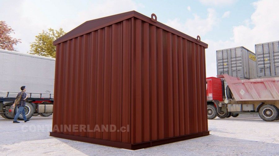 3 x 3 mts. | 9 M2 | 1 Portón Lateral 3 — Containerland