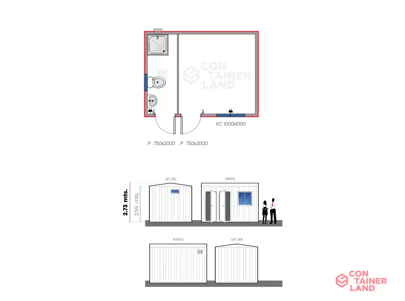 Oficina 10 M2 +Baño Completo 2 — Containerland