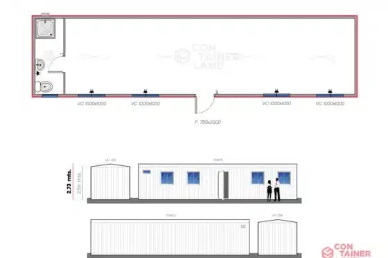 36 M2  |  Oficina con Baño/Ducha