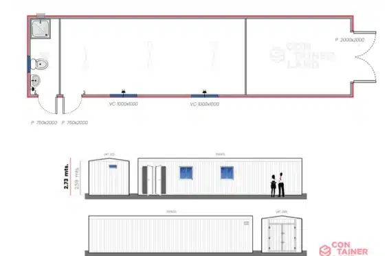 36 M2  |  Oficina con Bodega + Baño