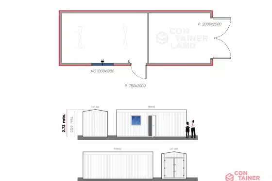 17,5 M2  |  Oficina con Bodega