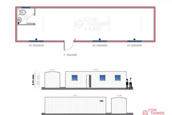 25 M2  |  Oficina con Baño