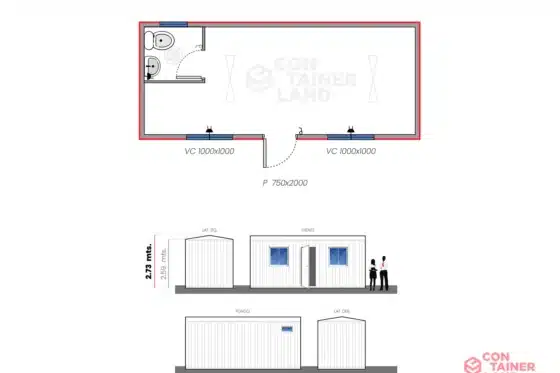 15 M2  |  Oficina con Baño