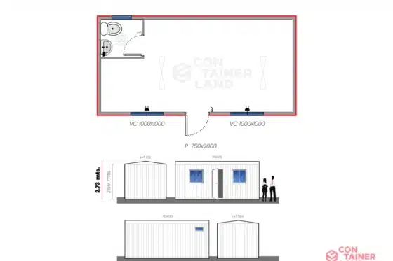 18 M2  |  Oficina con Baño