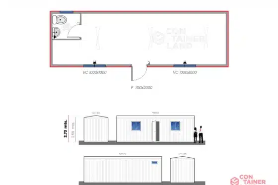 20 M2  |  Oficina con Baño