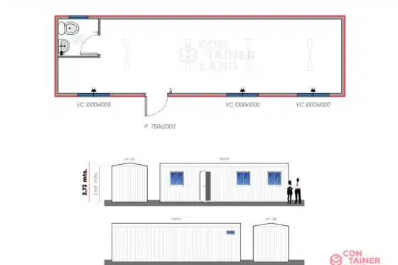 22,5 M2  |  Oficina con Baño