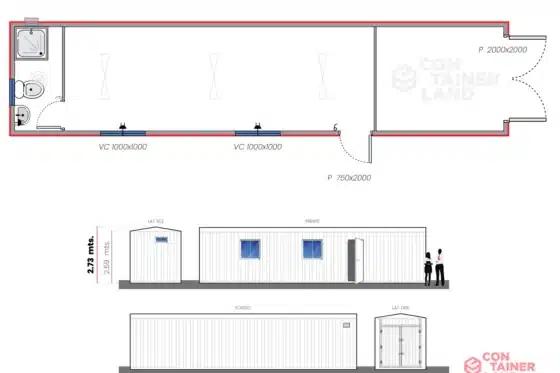27,5 M2  |  Oficina con Bodega y Baño