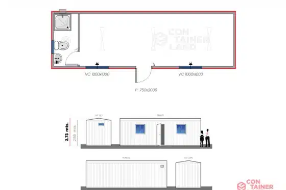 20 M2  |  Oficina con Baño /Ducha