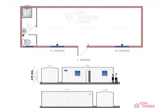 27 M2  |  Oficina con Baño /Ducha