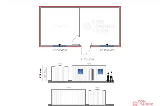 18 M2  |  Oficina de 2 ambientes