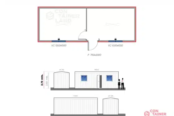17,5 M2  |  Oficina doble