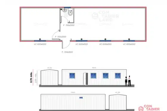 33 M2 | Oficina Doble con Baño