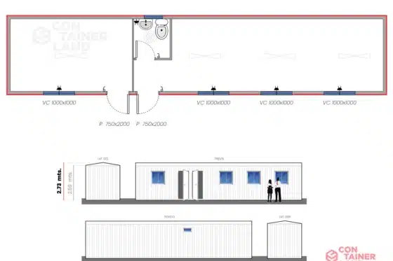 30 M2  |  Oficina doble con Baño